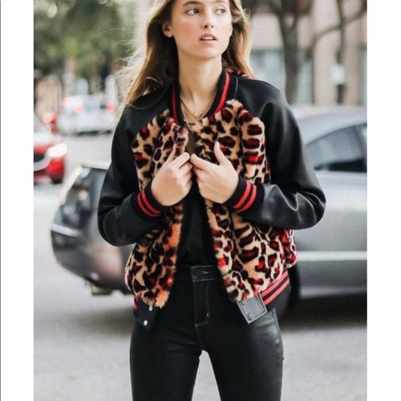 MOTHER Letterman leopard bomber jacket - Picture 8 of 13